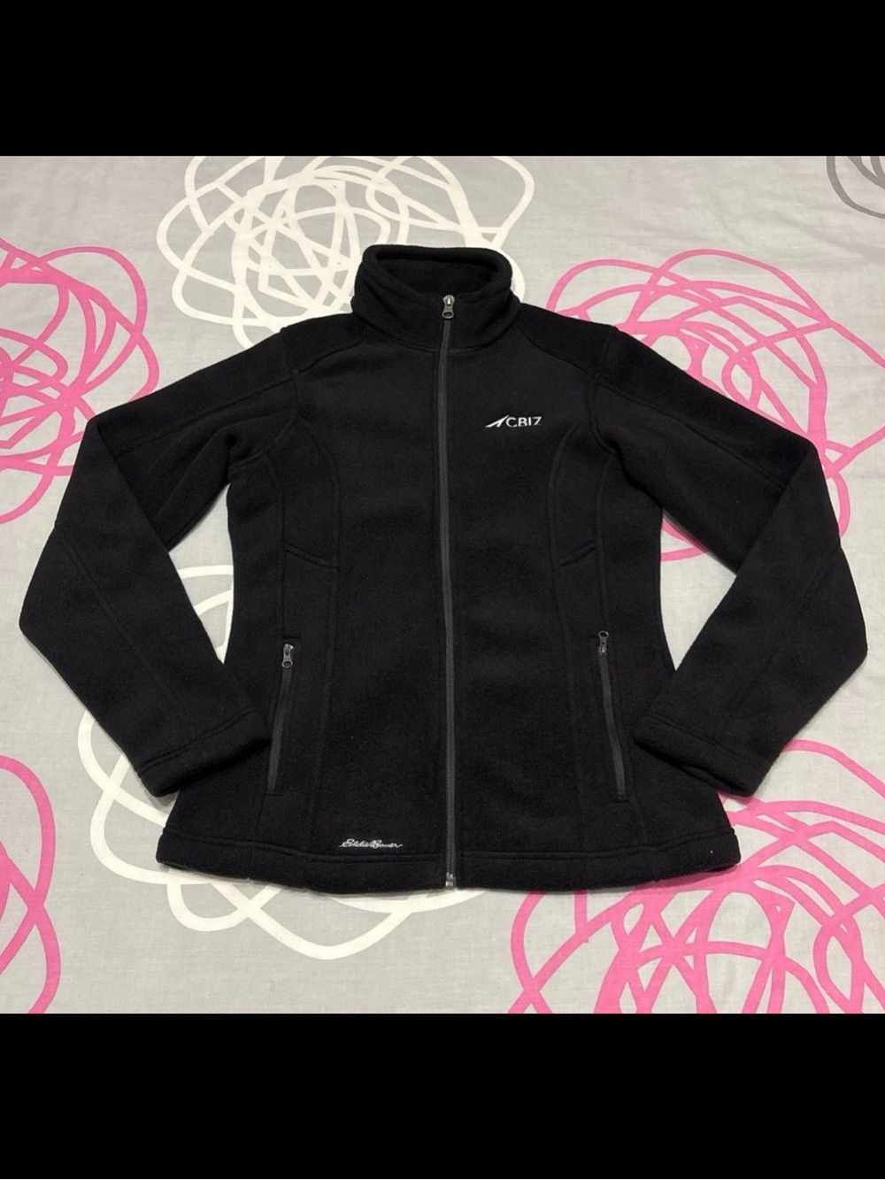 Eddie Bauer CBIZ Black Fleece Zip-Up Jacket
